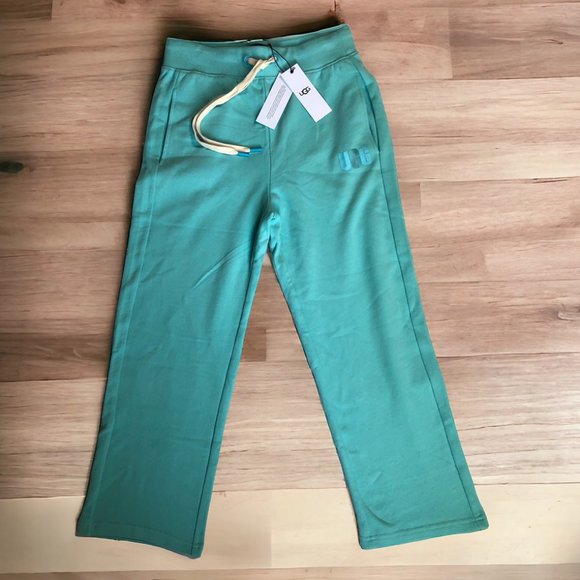 UGG KEYLA CROP PANTS Women XS &Med Aquatic BLUE COTTON HIGH WAIST SWEATPANT - Picture 4 of 15